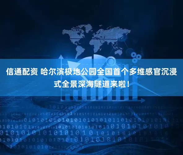 信通配资 哈尔滨极地公园全国首个多维感官沉浸式全景深海隧道来啦！